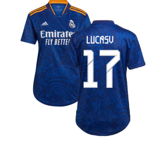 Real Madrid 2021-2022 Womens Away Shirt (LUCAS V 17)