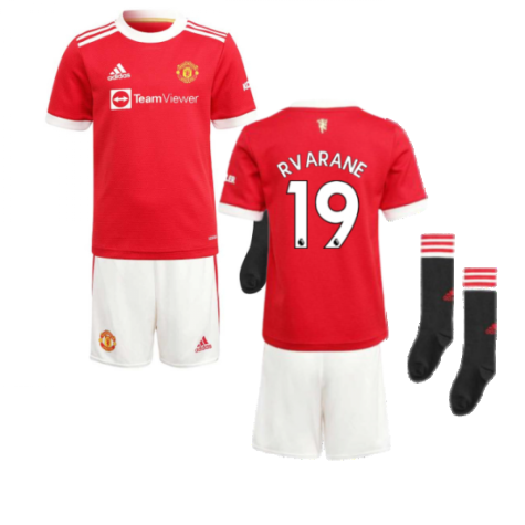 Man Utd 2021-2022 Home Mini Kit (R VARANE 19)