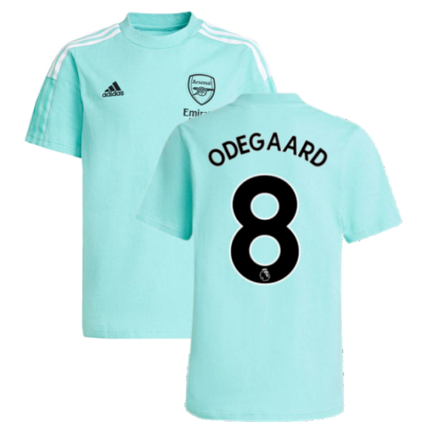 Arsenal 2021-2022 Training Tee (Acid Mint) (ODEGAARD 8)