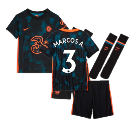 2021-2022 Chelsea Little Boys Away Mini Kit (MARCOS A. 3)