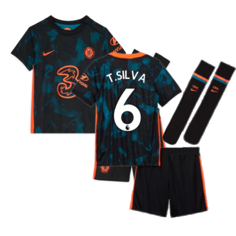 2021-2022 Chelsea Little Boys Away Mini Kit (T.SILVA 6)