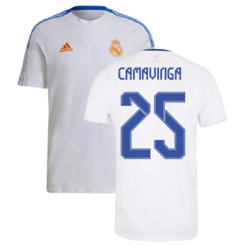 Real Madrid 2021-2022 Training Tee (White) (CAMAVINGA 25)