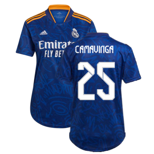 Real Madrid 2021-2022 Womens Away Shirt (CAMAVINGA 25)