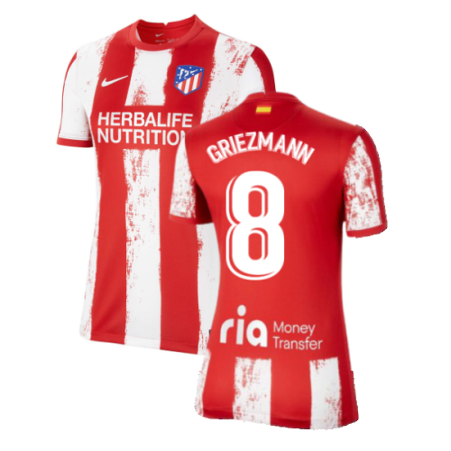 2021-2022 Atletico Madrid Womens Home Shirt (GRIEZMANN 8)