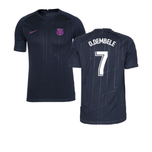 2021-2022 Barcelona Elite Training Shirt (Red) (O.DEMBELE 7)