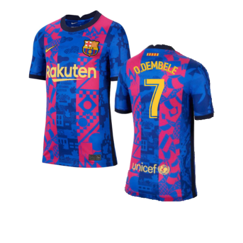 2021-2022 Barcelona Infants 3rd Kit (O.DEMBELE 7)