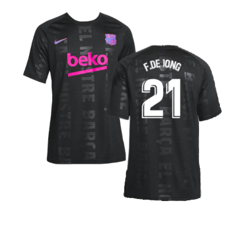 2021-2022 Barcelona Third Mini Kit (F.DE JONG 21)