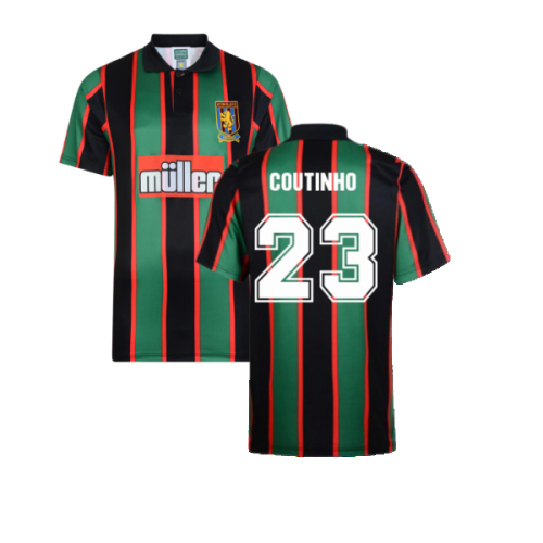 Score Draw Aston Villa 1994 Away Retro Shirt (Coutinho 23)