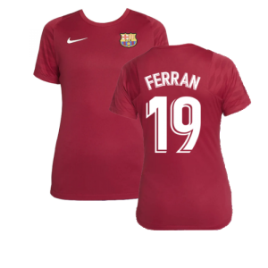 2021-2022 Barcelona Training Shirt (Noble Red) - Womens (FERRAN 19)