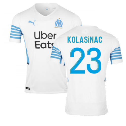 2021-2022 Marseille Authentic Home Shirt (KOLASINAC 23)