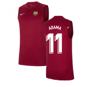 2021-2022 Barcelona Sleeveless Top (Red) (ADAMA 11)