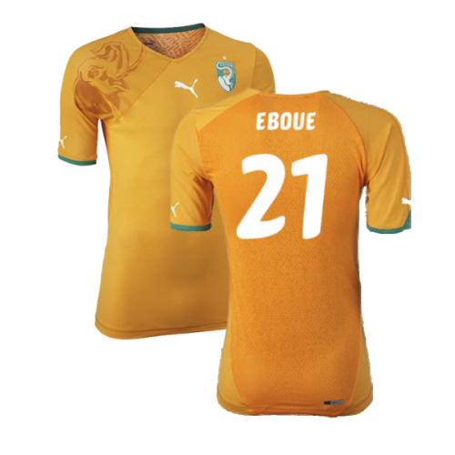 2010-2011 Ivory Coast Authentic Home Shirt (EBOUE 21)