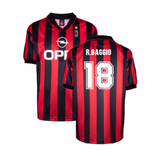 AC Milan 1996 Home Retro Shirt (R.Baggio 18)