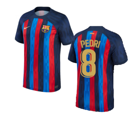 2022-2023 Barcelona Home Shirt (Kids) (PEDRI 8)