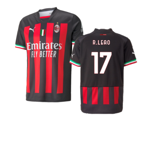 2022-2023 AC Milan Home Shirt (Kids) (R.LEAO 17)