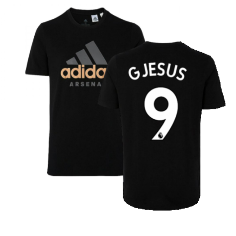 2022-2023 Arsenal DNA Graphic Tee (Black) (G JESUS 9)