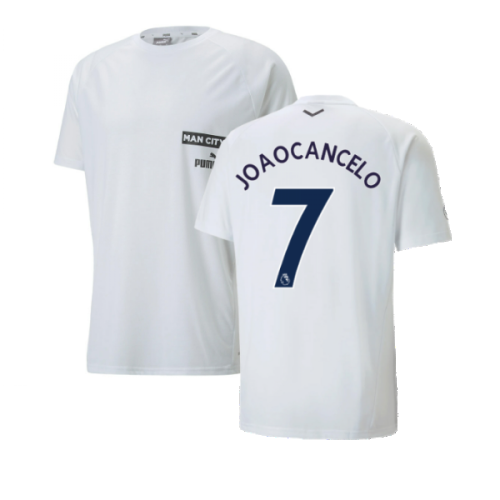 2022-2023 Man City Casuals Tee (White) (JOAO CANCELO 7)