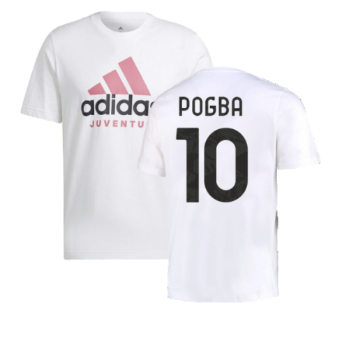 2022-2023 Juventus DNA Graphic Tee (White) (POGBA 10)