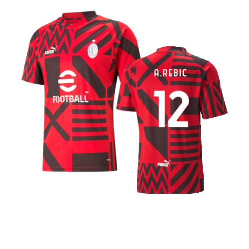 2022-2023 AC Milan Pre-Match Jersey (Red) (A.REBIC 12)