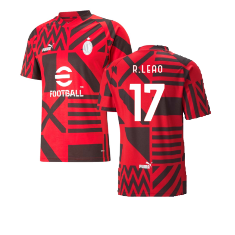 2022-2023 AC Milan Pre-Match Jersey (Red) (R.LEAO 17)