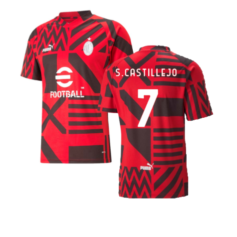 2022-2023 AC Milan Pre-Match Jersey (Red) (S.CASTILLEJO 7)