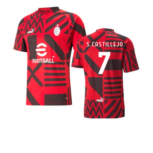 2022-2023 AC Milan Pre-Match Jersey (Red) (S.CASTILLEJO 7)