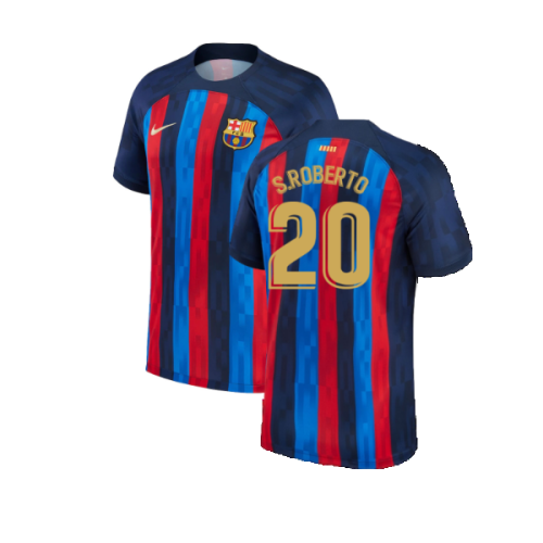 2022-2023 Barcelona Home Shirt (S.ROBERTO 20)