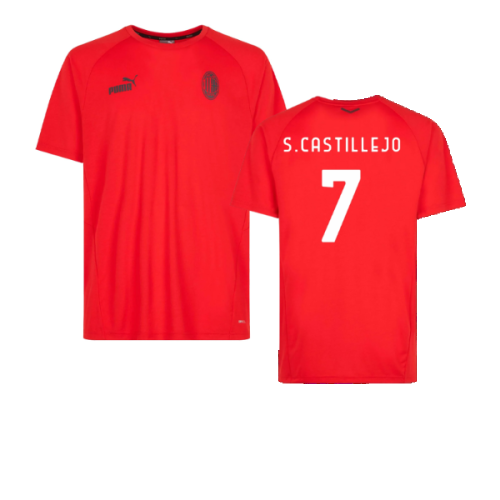 2022-2023 AC Milan Casuals Tee (Red) (S.CASTILLEJO 7)