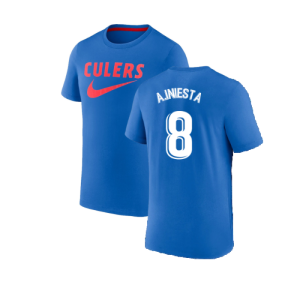 2022-2023 Barcelona Swoosh Club Tee (Blue) (A.INIESTA 8)