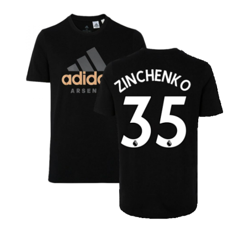 2022-2023 Arsenal DNA Graphic Tee (Black) (ZINCHENKO 35)