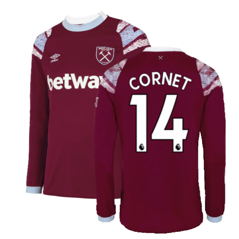 2022-2023 West Ham Long Sleeve Home Shirt (CORNET 14)