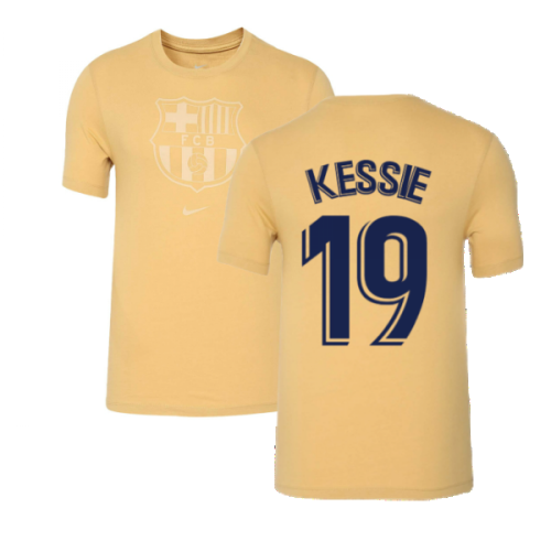 2022-2023 Barcelona Evergreen Crest Tee (Gold) (KESSIE 19)