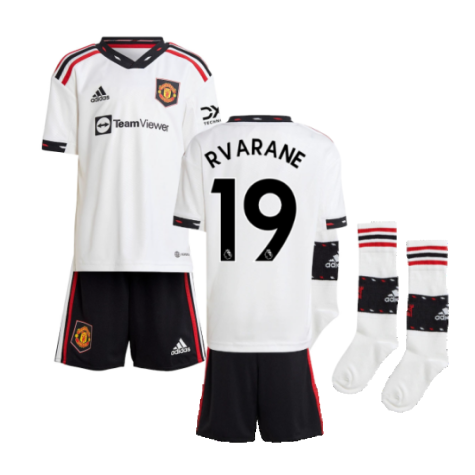 2022-2023 Man Utd Away Mini Kit (R VARANE 19)