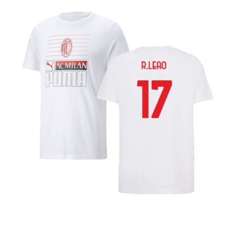 2022-2023 AC Milan FtblCore Tee (White) (R.LEAO 17)