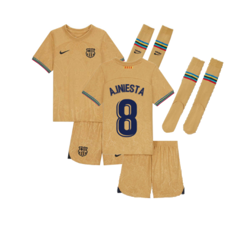 2022-2023 Barcelona Little Boys Away Kit (A.INIESTA 8)