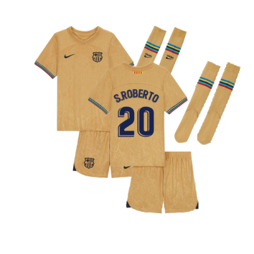 2022-2023 Barcelona Little Boys Away Kit (S.ROBERTO 20)