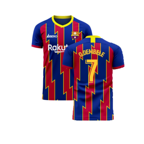 Catalonia 2024-2025 Home Concept Football Kit (Libero) (O.DEMBELE 7)