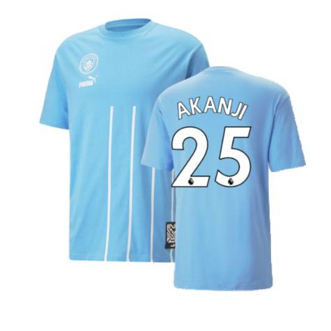 2022-2023 Man City FtblCulture Tee (Blue) (AKANJI 25)