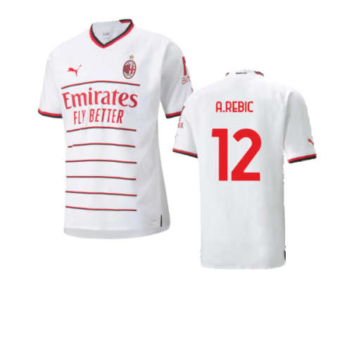 2022-2023 AC Milan Authentic Away Shirt (A.REBIC 12)