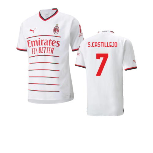 2022-2023 AC Milan Authentic Away Shirt (S.CASTILLEJO 7)