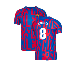 2022-2023 Barcelona Pre-Match Training Shirt (Blue) (A.INIESTA 8)