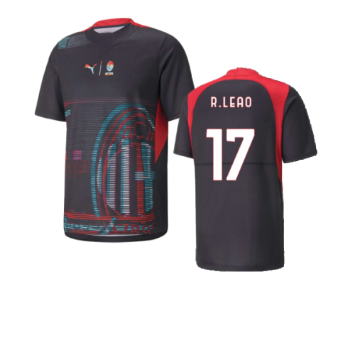 2022-2023 AC Milan Gameday Jersey (Black) (R.LEAO 17)