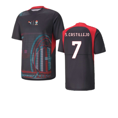 2022-2023 AC Milan Gameday Jersey (Black) (S.CASTILLEJO 7)