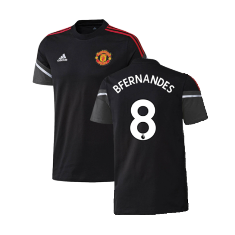 2022-2023 Man Utd Training Tee (Black) (B FERNANDES 8)