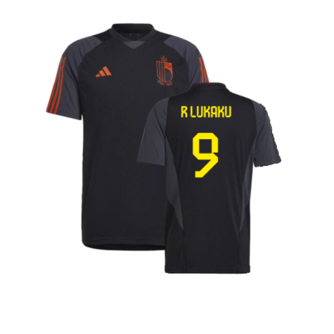 2022-2023 Belgium CO Tee (Black) (R LUKAKU 9)