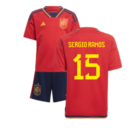 2022-2023 Spain Home Mini Kit (Sergio Ramos 15)