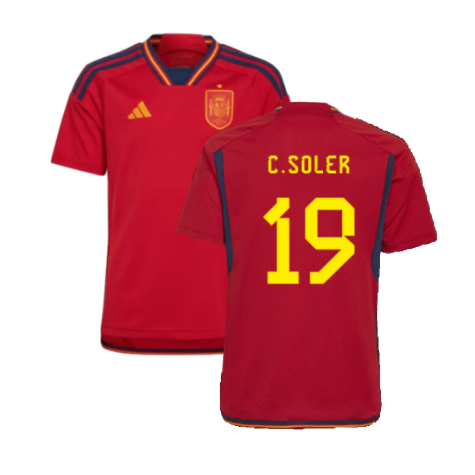 2022-2023 Spain Home Shirt (Kids) (C.Soler 19)