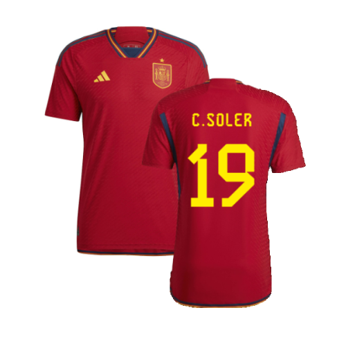 2022-2023 Spain Authentic Home Shirt (C.Soler 19)