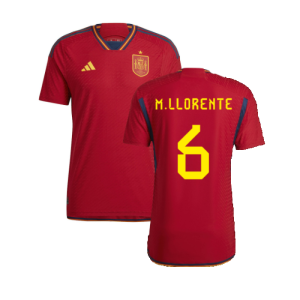 2022-2023 Spain Authentic Home Shirt (M.Llorente 6)