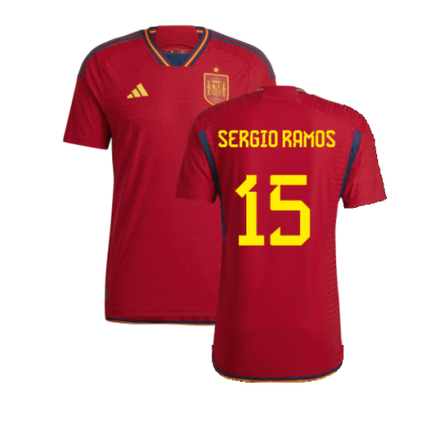 2022-2023 Spain Authentic Home Shirt (Sergio Ramos 15)